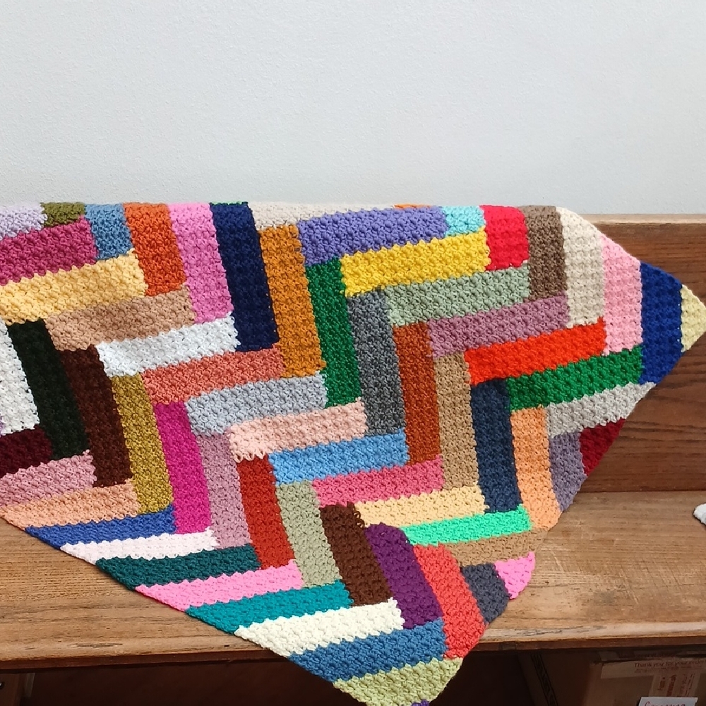 Handcrafted Blanket Baby Lap Throw Gender Neutral Tummy Time Wheelchair Chevron